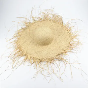 2020 M. Saulės Skrybėlės Moterų Paplūdimio Kepurės Sombreros Platus Kraštų Paplūdimio Pusėje Bžūp Floppy Moterų Rafija Šiaudų Skrybėlę