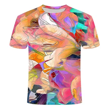 2020 m., T-shirt kamufliažas marškinėliai T-shirt vyrų sporto naujas 3D atspausdintas vasaros marškinėliai T-shirt anime drabužius trumpomis rankovėmis didelio dydžio 6X