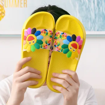 2020 m. Vaikų Šlepetės Vasaros Saulės Gėlė Berniukų, Mergaičių Šlepetės Minkšto Dugno neslidus Paplūdimio Sandalai Vaikams Namų Vonios batai