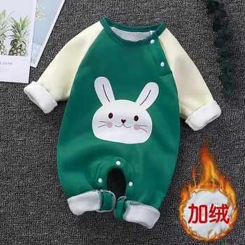 2020 m. žiemos Kūdikių romper ilgomis Rankovėmis Plius kašmyras kūdikių drabužiai Vienas Gabalas Unisex Kūdikių Drabužiai mergaitei ir berniukui jumpsuits