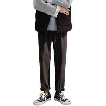 2020 m. Žiemos Vyrų Sutirštės Vilnonių Kelnių, Krovinių Baggy Prarasti Tirštėti Pliušinis Atsitiktinis Kelnės Streetwear 3 Spalvos Kelnės Dydis M-3XL