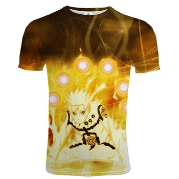2020 Madinga Anime 3D Atspausdintas T-shirt Naruto Mens Atsitiktinis O-Kaklo Streetwear Marškinėlius Hip-Hop Trumpas Rankovės Marškinėliai Vyrų Teeshirt Viršūnės