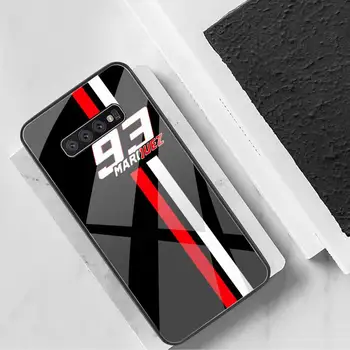 2020 Marc Marquez Moto Gp 93 Juoda TPU Minkštas Telefono dėklas Grūdintas Stiklas Samsung S20 Plius S7 S8 S9 S10 Plus Pastaba 8 9 10 Plius