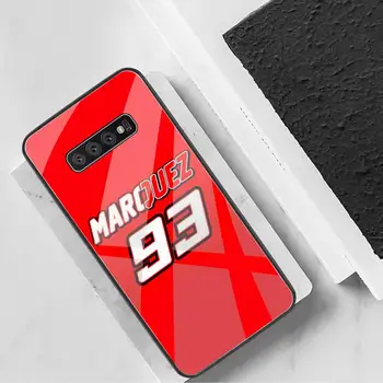 2020 Marc Marquez Moto Gp 93 Juoda TPU Minkštas Telefono dėklas Grūdintas Stiklas Samsung S20 Plius S7 S8 S9 S10 Plus Pastaba 8 9 10 Plius