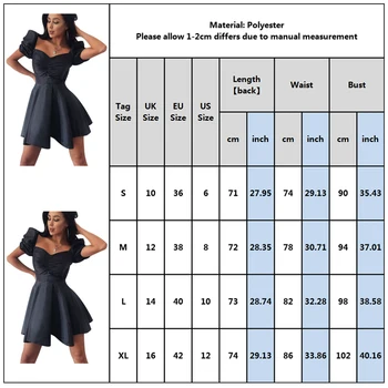 2020 Metų Vasaros Elegantiškas Retro Suknelės Moterims Vintage Juodas Kvadratas Apykaklės, Šaliai, Suknelės, Raukiniai Sluoksniuotos Rankovėmis Mini Suknelės Lady Q30