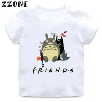 2020 metų Vasaros Kūdikių Berniukų marškinėliai Atkakli Toli Totoro Draugais Spausdinti Vaikiški Marškinėliai Funny Cartoon Vaikų Mergaičių Viršūnes Drabužius,HKP2418