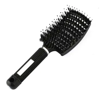2020 Moterų Plaukų, Galvos odos Masažas Šukų Šerių & Nailono Hairbrush Šlapias Garbanotas Detangle Plaukų Šepetys Salonas Šukuosenų Formavimo Priemonės