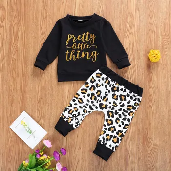2020 Nauja Vaikiška Vaikams Baby Girl Drabužiai Leopard 