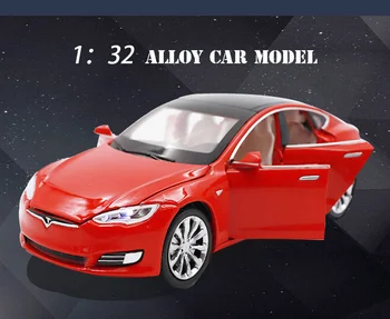 2020 naujas 1:32 Modeliavimas antrosios kartos Tesla Model s acousto regos lydinio automobilio modelio vaikų žaislas automobilis