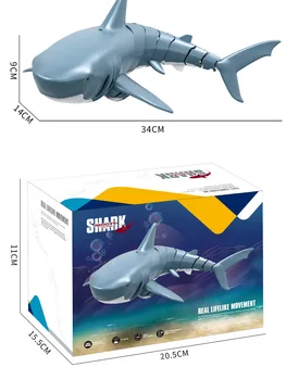 2020 Naujas 2.4 G Nuotolinio Valdymo Ryklių Vandens Purškimo Žaislas Vandeniui RC Gyvūnų Triukų, ketureigis Vonios Baseinas Žaislai USB