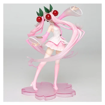 2020 naujas 23cm Anime Miku Hatsune Rožinė Sakura dvasios Miku PVC Veiksmų Skaičiai Merginos Modelio Žaislai Rinkti dovanos mergaitėms
