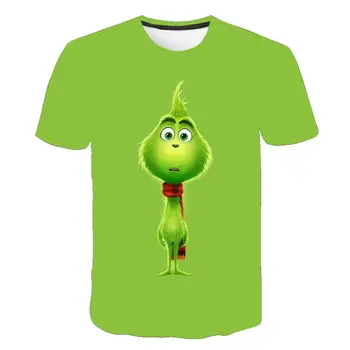 2020 naujas 3D spausdinimo T-shirt filmą žalia grinch viršų mados mielas gyvūnų modelio vyrų ir moterų mados drabužiai, marškinėliai