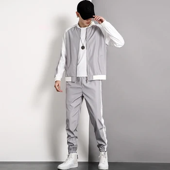 2020 Naujas Harajuku Hip-Hop Hoodies Megztiniai Vyrams (Puloveris 2 VNT Hoodies Ir Pants Mens Streetwear Tracksuit