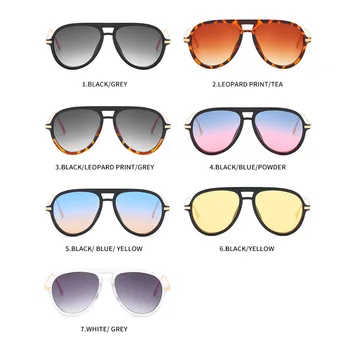 2020 Naujas klasikinis retro piloto akiniai nuo saulės moterų mados aviacijos negabaritinių gradientas vyrų vairavimo akinius UV Moterų ins Populiarus