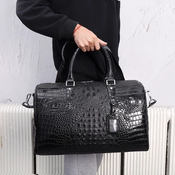 2020 naujas krokodilas kelionės krepšys vyrų didelės talpos ranka maišo moterų pirkinių krepšys verslo internatinę sporto krepšyje