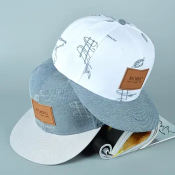 2020 Naujas medvilnės džinsinio audinio skrybėlę, pritvirtintas medžiaga raidžių atsitiktinis šviežių grafiti snapback dangtelis moteris vyrų kaulų hip-hop beisbolo kepuraitę