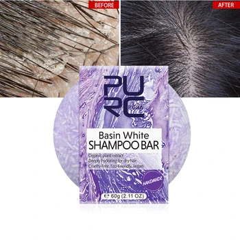 2020 Naujas PURC Baseino Baltas Muilas, Šampūnas, Giliai drėkinantis, skirtas sausiems plaukams ir Ekologiškų augalų ekstraktas plaukų šampūnas Baras
