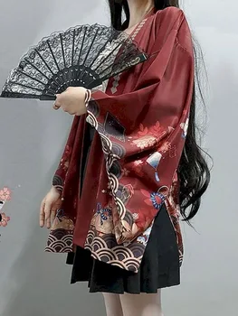 2020 naujas stilius atitinka Inari Dievas pavasarį ir vėjo plunksnų ir weaver mergina saldus visas rungtynes, Japonijos striukė laisvas megztinis kimono