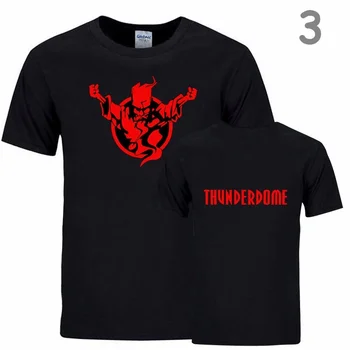 2020 Naujas Thunderdome Logotipas Vyrai T-shirt Hardcore Techno ir Gabber 2-Pusių Atspausdintas Trumpas Rankovės Vyrų Cool Marškinėliai, Juodos spalvos