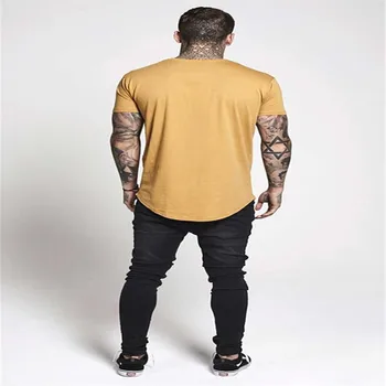 2020 Naujas vasaros vyrų ss Sik šilko Kanye West Sik šilko vyriški laisvalaikio hip-hop nereguliarus supjaustyti užtrauktukas trumparankoviai marškinėliai 7 spalvų