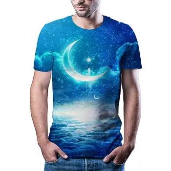 2020 naujas vyrų karšto markės vyriški laisvalaikio hip-hop 3D spausdinimo T-shirt 3D gamtos įdomus, t-marškinėliai, vyriški drabužiai, marškinėliai vasaros Azijos dydis