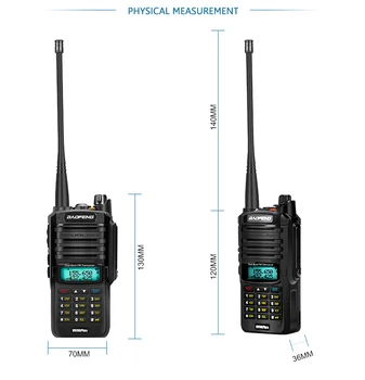 2020 nauji 2vnt 10W 4800mah BaoFeng UV-9R plius du būdu radijo VHF UHF nešiojama cb radijo Vandeniui walkie talkie uv 9R plius