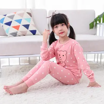 2020 Naujos Pižamos Kūdikių Berniukų Sleepwear Vaikai Medvilnės Ilgomis Rankovėmis Animacinių Filmų Panda Pižama Mergaitėms Namų Drabužius, Naktiniai Drabužiai Pijamas