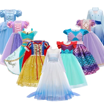 2020 Naujus Vaikams nuo 3-12Y Helovinas Princesė Dress Baby Girl Cospaly Kalėdų Šalis Suknelės Bamblys Mergaičių Vaikai Rudenį Kostiumas