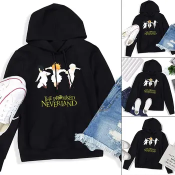 2020 Naujų Karšto stiliaus Pažadėjo Neverland Moterų Palaidinukė Hoodie Atsitiktinis Megztinis Japonų Anime ilgomis Rankovėmis Viršų