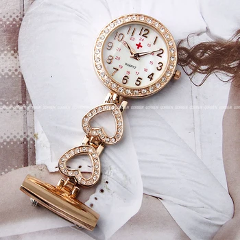 2020 Prabanga Slaugytoja Kišenėje Žiūrėti Moterų Prašmatnus Širdies Nerūdijančio Plieno Crystal Vintage Suknelė Kišenėje fob Laikrodžiai Ponios reloj colgante