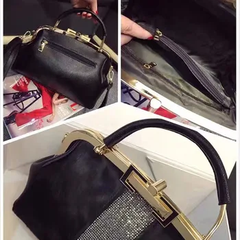 2020 Prekės kailio minkštos odos lady rankinėje įrašą nagų mados dizaino lady pečių maišą lady krepšys atsitiktinis diamond lady krepšys