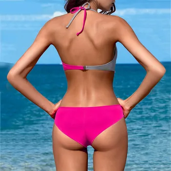 2020 Seksualus Bikini maudymosi Kostiumėliai Moterims, Push Up maudymosi kostiumėlį Apynasrio Viršuje Bikini Komplektas Brazilijos Bandeau Paplūdimio Maudymosi Kostiumą, moteris Biquini 2XL