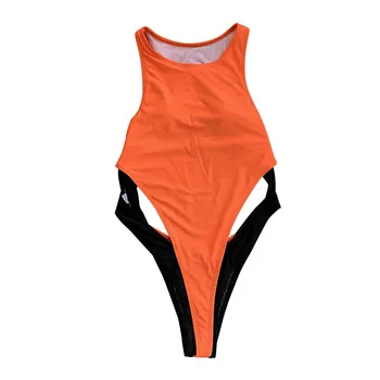 2020 Seksualus Brazilijos Bikini Moterims vientisi maudymosi kostiumėlį, Kietosios Spalvos Bloką Backless Sporto Bikini Komplektas Paplūdimio Aukšto juosmens Bikini Rinkiniai