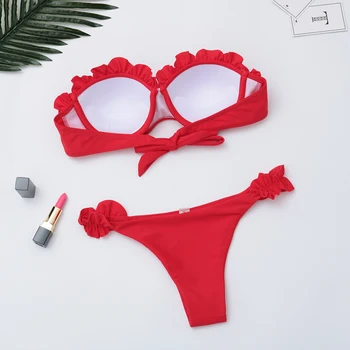 2020 Seksualus Gėlės Bikini Moterims Maudymosi Kostiumėlį Push Up Bikinis Pynimas Brazilijos Maudymosi Kostiumėliai, Maudymosi Kostiumas, Paplūdimio Plaukimo Kostiumas Moterims