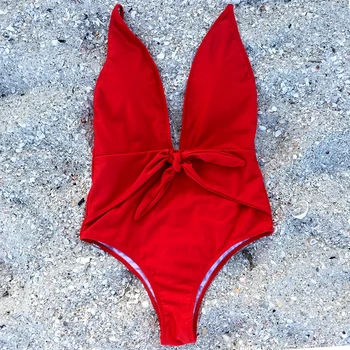2020 Seksualus rišti vientisi maudymosi kostiumėlį Gilia V maudymosi Kostiumėliai Moterims, Backless Monokini Balta Trikini Push Up Maudymosi Kostiumą, Thong Bodysuit
