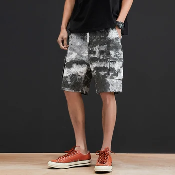 2020 Streetwear Sweatpants Medvilnės Shorts Mens Krovinių Haremas Trumpos Kelnės Kelio Ilgis Trumpas Vyrai