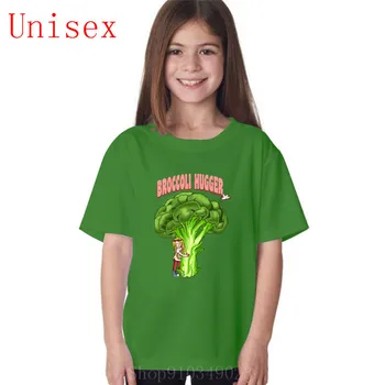 2020 summerchildren Brokoliai Hugger Spausdinti berniukų T-Shirt Grafikos Tees Vasaros Mados trumpas rankovės Paprasta mergina, o kaklo Marškinėlius