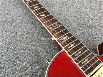 2020 Veido Elektrinė gitara,3 paėmimas,Raudonmedžio kūno Linksmas sunburst Flamed Maple Top,su žaibo apdaila nemokamas pristatymas