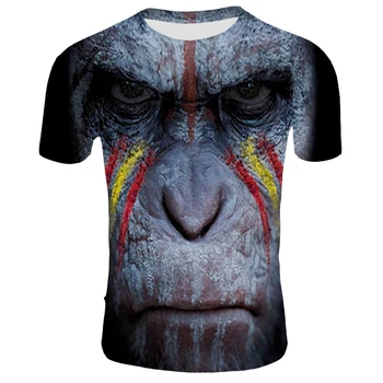 2020 vyriški marškinėliai 3d Atspausdintas Gyvūnų Beždžionė Marškinėliai trumpomis Rankovėmis Juokinga Dizaino Laisvalaikio Viršūnes Tees Vyrų Marškinėliai 6xl