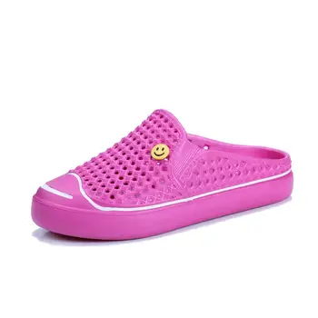 2020 šypsena sandalai vasarą kankina batus, gumines klumpes EVA unisex sodo batai juoda krokodilo odos butas vyriški sandalai, šlepetės