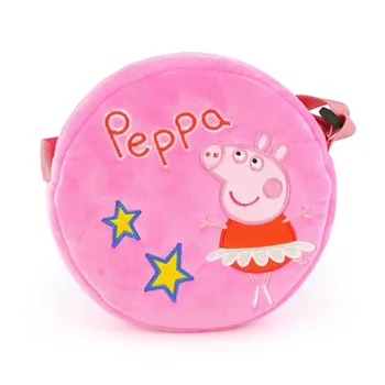 2021 16CM Trumpas Pliušinis Originalus Peppa Pig Turas Išsiuvinėti Pliušinis Kuprinė Žaislas George Kiaulių Kawaii Piniginės Vaikų Naujųjų Metų Dovana