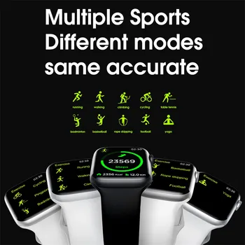2021 IWO W46 Smart Watch Vyrų 44mm Smartwatch Wome Kūno Temperatūra 1.75 Colių HD IP68 Smartwatch Sporto Smartwatch Fitness Tracker