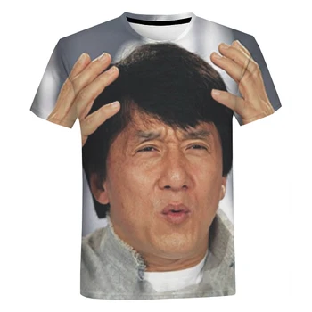 2021 Jackie Chan Kung Fu Meistras T-Shirts Mens 3D Atspausdintas Marškinėliai Filmą Kinų Drakonas Kinijos Kung Fu Naujausias Negabaritinių O-Kaklo Viršūnes