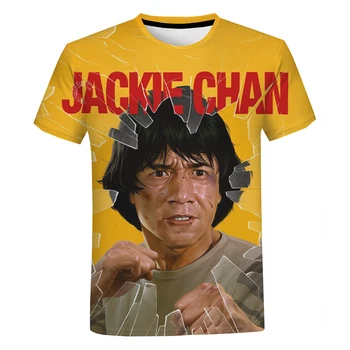 2021 Jackie Chan Kung Fu Meistras T-Shirts Mens 3D Atspausdintas Marškinėliai Filmą Kinų Drakonas Kinijos Kung Fu Naujausias Negabaritinių O-Kaklo Viršūnes