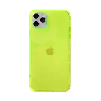 2021 Mados Kietas Fluorescencinė Žalia Oranžinė Rožė Raudona Atveju iPhone, 11 11PROMAX 11PRO12 12min 12Pro 12ProM XSMAX XR Mėgėjams 
