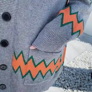 2021 NAUJA Rudens Žiemos Moterys, susagstomi megztiniai Megztinis V-Kaklo Retro Prarasti Poncho Mygtuką, Šiltas Megzti Paltai Džemperiai Atsitiktinis viršutinių drabužių siuvimas