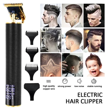 2021 Naujas LCD Plaukų Clipper plaukų pjovimo Staklės, USB įkrovimo kirpykla Plaukų Žoliapjovės Barzda Žoliapjovės Plaukų cutter Skutimosi Vyrams