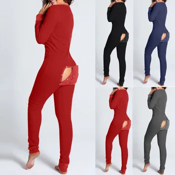 2021 Naujas Suaugusiųjų Jumpsuits Funkcinės Sagomis Atvartu Spausdinti Moters Nuimamas Sleepwear Pižama Kostiumas Homewear Vienas Gabalas Jumpsuit
