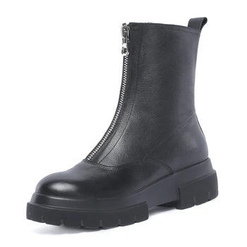 2021 nauji batai Moterims, natūralios Odos Batai, plius dydis mados Rankų darbo karvė leathe platformos batai 2colors juodi batai batai moterims