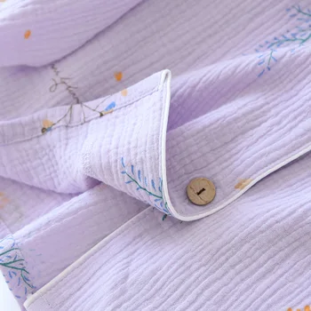 2021 naują pavasario ir rudens ponios pižama medvilnės ilgomis rankovėmis namuose dėvėti violetinės levandos paprasta pižama nustatyti moterų plius dydis